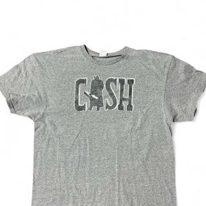 Johnny Cash Delta Pro Weight Gray T-shirt Mens Large #vintage #rocktee